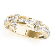 Diamond Half Eternity Ring in 10K/14K gold and platinum with certified lab-grown or natural diamonds