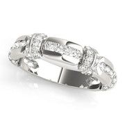Diamond Half Eternity Ring in Gold & Platinum