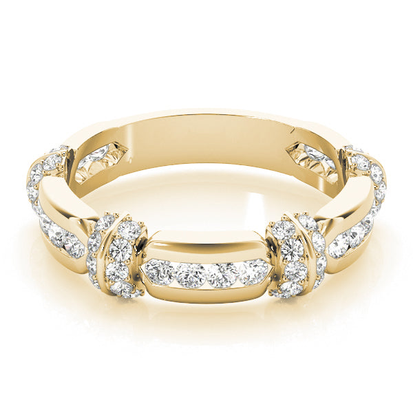 Diamond Half Eternity Ring in Gold & Platinum
