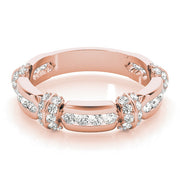Diamond Half Eternity Ring in Gold & Platinum