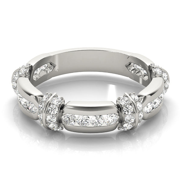 Diamond Half Eternity Ring in Gold & Platinum