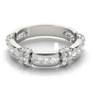 Diamond Half Eternity Ring in Gold & Platinum