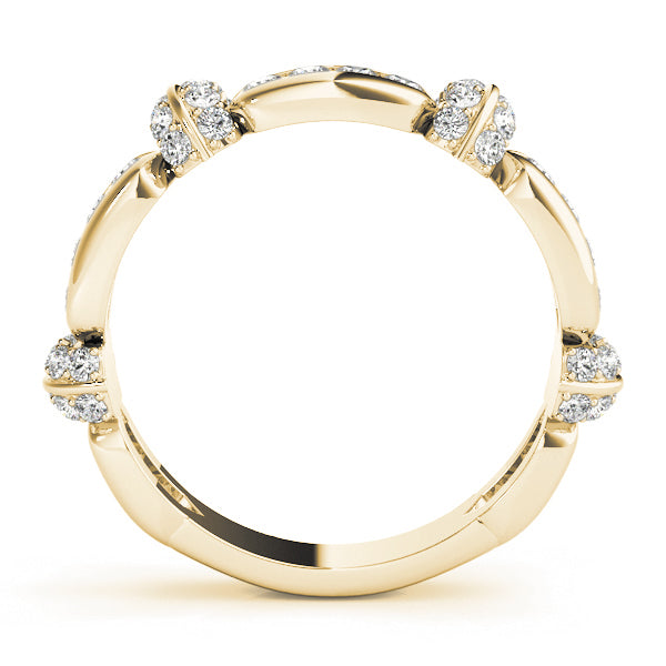 Diamond Half Eternity Ring in Gold & Platinum