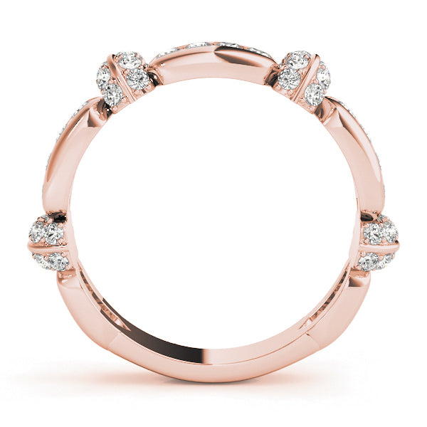 Diamond Half Eternity Ring in Gold & Platinum