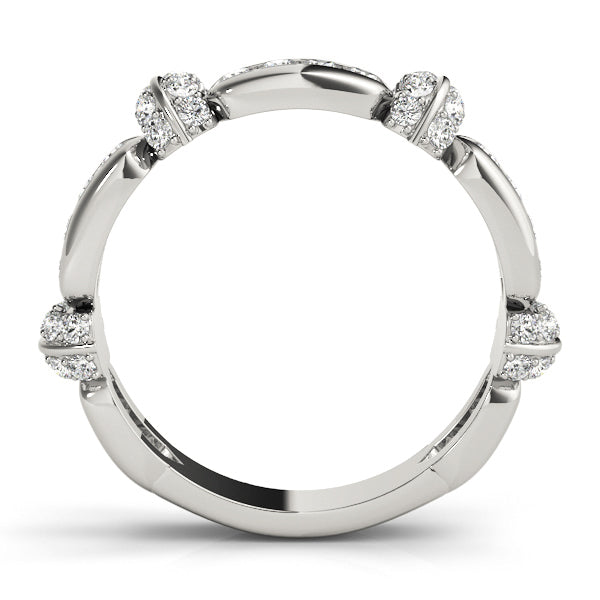 Diamond Half Eternity Ring in Gold & Platinum