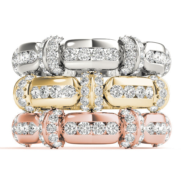 Diamond Half Eternity Ring in Gold & Platinum