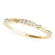 Stackable Vintage Inspired Half Eternity Ring in 10K/14K gold and platinum with certified lab-grown or natural diamonds