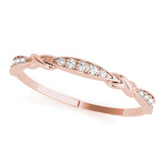 Stackable Vintage Inspired Half Eternity Ring in Gold & Platinum