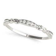 Stackable Vintage Inspired Half Eternity Ring in Gold & Platinum
