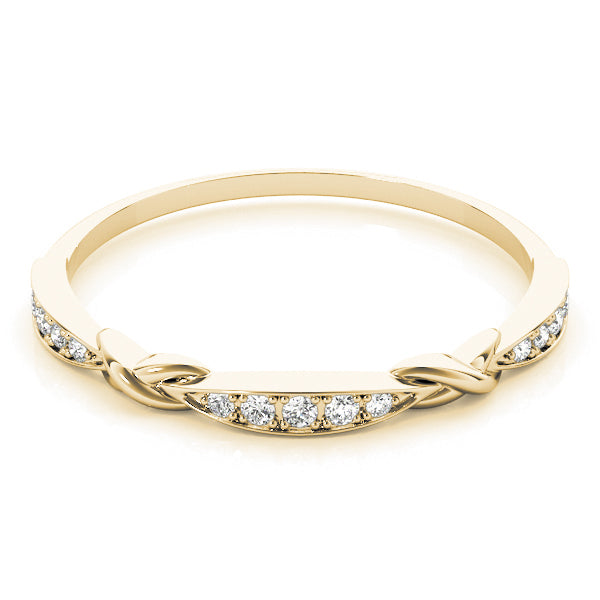 Stackable Vintage Inspired Half Eternity Ring in Gold & Platinum