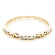 Stackable Vintage Inspired Half Eternity Ring in Gold & Platinum