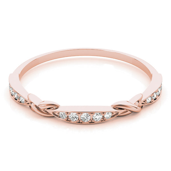 Stackable Vintage Inspired Half Eternity Ring in Gold & Platinum