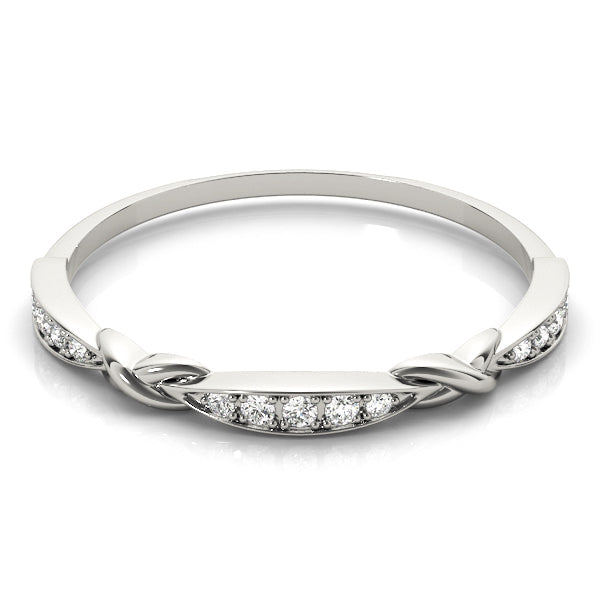 Stackable Vintage Inspired Half Eternity Ring in Gold & Platinum