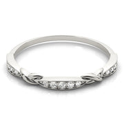 Stackable Vintage Inspired Half Eternity Ring in Gold & Platinum