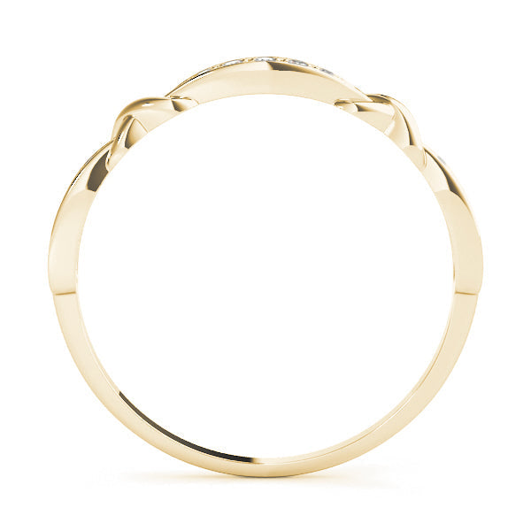 Stackable Vintage Inspired Half Eternity Ring in Gold & Platinum