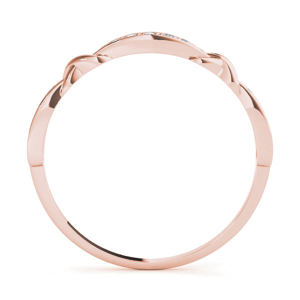 Stackable Vintage Inspired Half Eternity Ring in Gold & Platinum