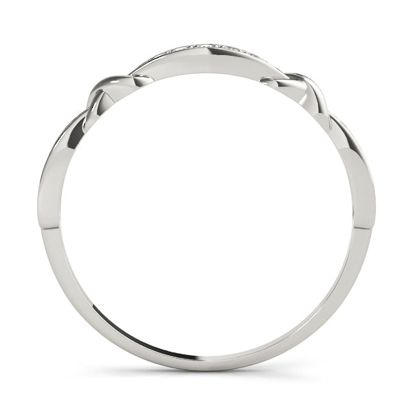 Stackable Vintage Inspired Half Eternity Ring in Gold & Platinum