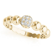 Stackable Half Eternity Ring in 10K/14K gold and platinum with certified lab-grown or natural diamonds