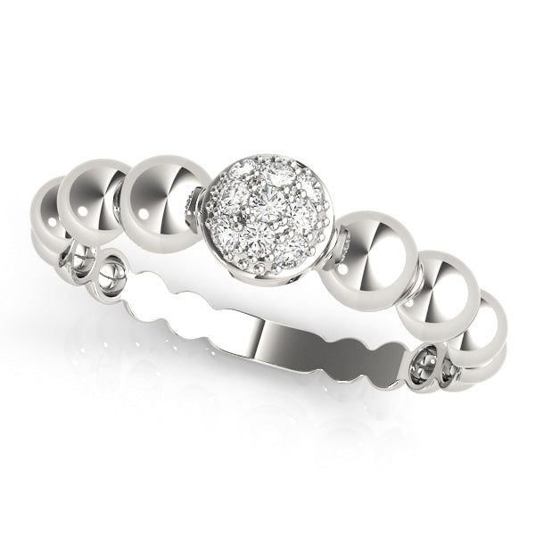 Stackable Half Eternity Ring in Gold & Platinum