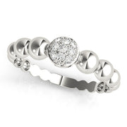 Stackable Half Eternity Ring in Gold & Platinum