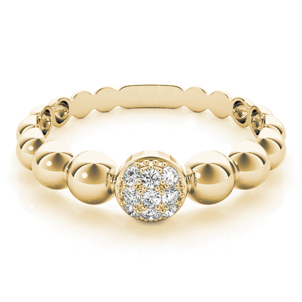 Stackable Half Eternity Ring in Gold & Platinum