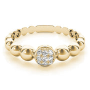 Stackable Half Eternity Ring in Gold & Platinum