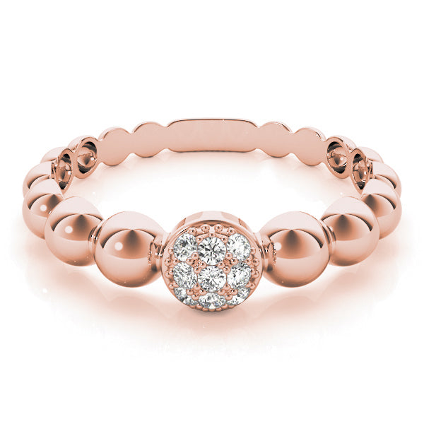 Stackable Half Eternity Ring in Gold & Platinum