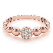 Stackable Half Eternity Ring in Gold & Platinum