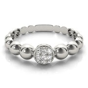 Stackable Half Eternity Ring in Gold & Platinum