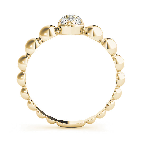 Stackable Half Eternity Ring in Gold & Platinum