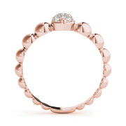 Stackable Half Eternity Ring in Gold & Platinum