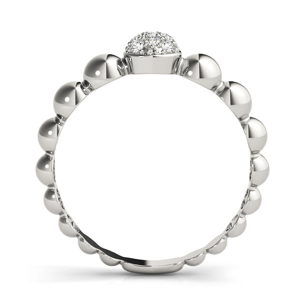 Stackable Half Eternity Ring in Gold & Platinum