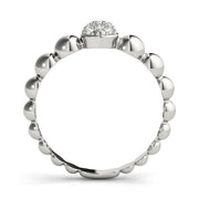Stackable Half Eternity Ring in Gold & Platinum