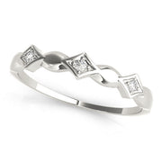 Stackable Half Eternity Ring in Gold & Platinum