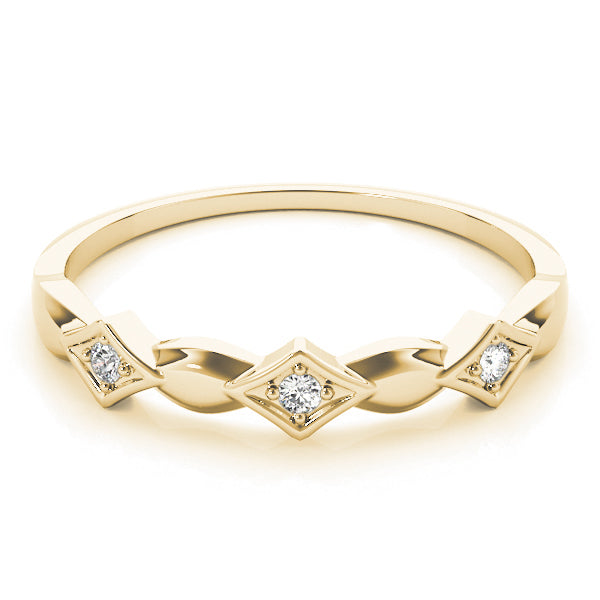 Stackable Half Eternity Ring in Gold & Platinum