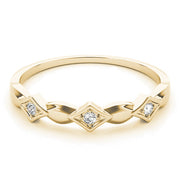 Stackable Half Eternity Ring in Gold & Platinum