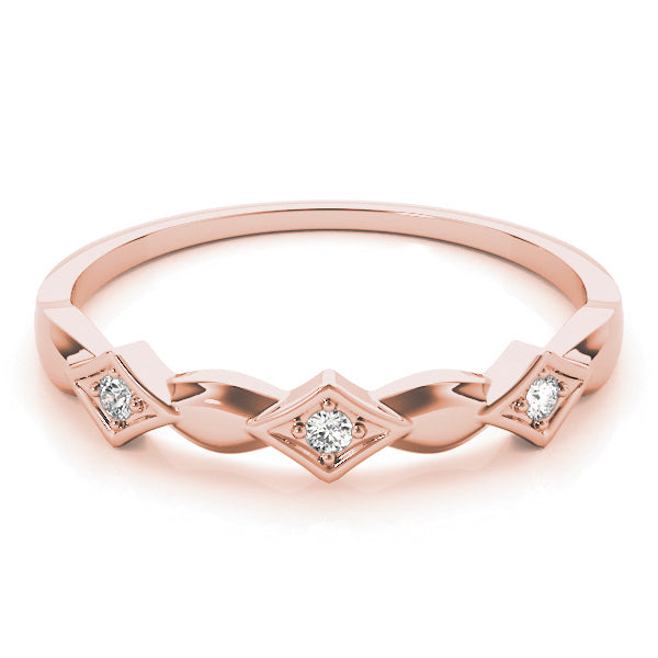 Stackable Half Eternity Ring in Gold & Platinum