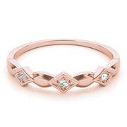 Stackable Half Eternity Ring in Gold & Platinum