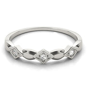 Stackable Half Eternity Ring in Gold & Platinum