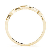 Stackable Half Eternity Ring in Gold & Platinum