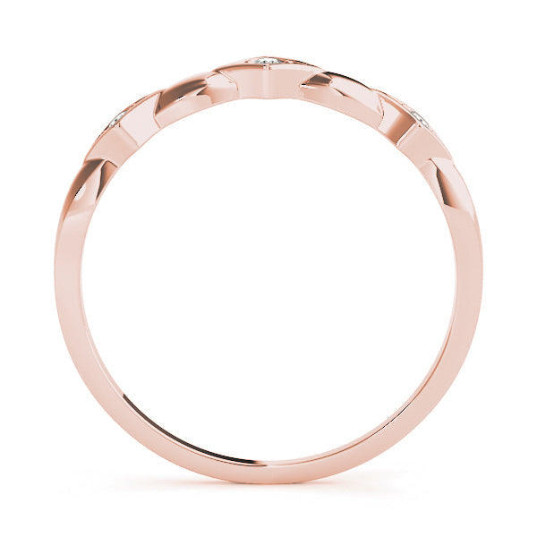 Stackable Half Eternity Ring in Gold & Platinum