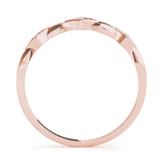 Stackable Half Eternity Ring in Gold & Platinum