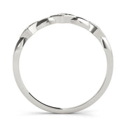 Stackable Half Eternity Ring in Gold & Platinum