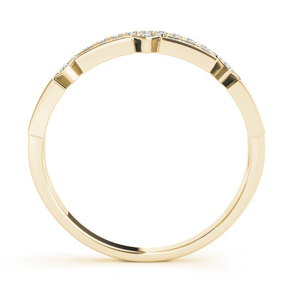 Double Row Half Eternity Ring in Gold & Platinum
