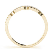 Double Row Half Eternity Ring in Gold & Platinum