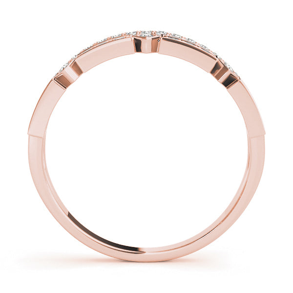 Double Row Half Eternity Ring in Gold & Platinum