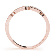 Double Row Half Eternity Ring in Gold & Platinum