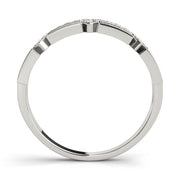Double Row Half Eternity Ring in Gold & Platinum