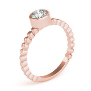Opulent Fashion Band Round Diamond Engagement Ring in 10K/14K gold and platinum with certified lab-grown or natural diamonds