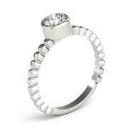 Opulent Fashion Band Round Diamond Engagement Ring in 10K/14K gold and platinum with certified lab-grown or natural diamonds